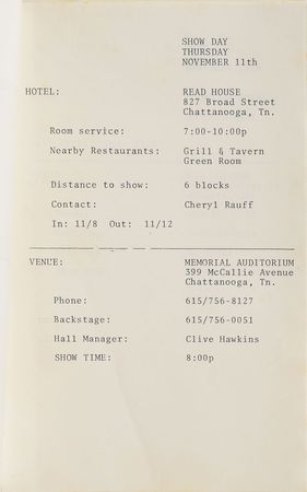 Lot #4035  Prince '1999' Tour Itineraries - Image 2