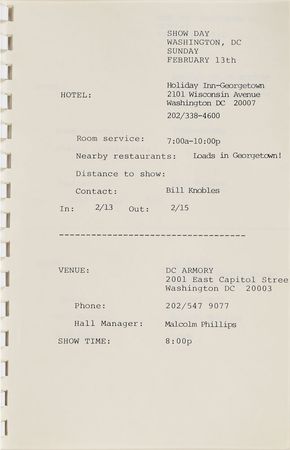 Lot #4035  Prince '1999' Tour Itineraries - Image 7
