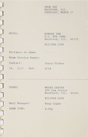 Lot #4035  Prince '1999' Tour Itineraries - Image 9