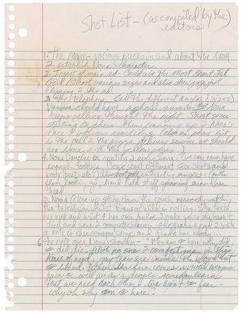Lot #4193  Prince Handwritten Shot List and Personal VHS Copy of 'The Beautiful Experience' - Image 3