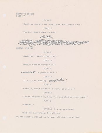 Lot #4155  Prince Graffiti Bridge Script with Handwritten Notes - Image 11
