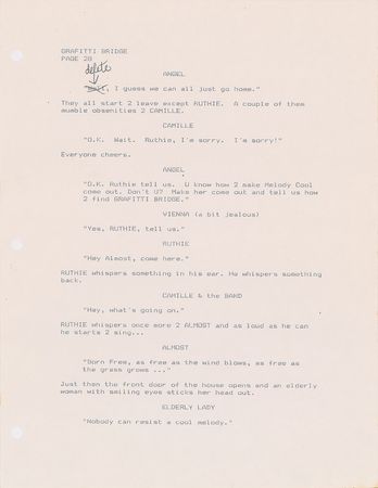 Lot #4155  Prince Graffiti Bridge Script with Handwritten Notes - Image 21