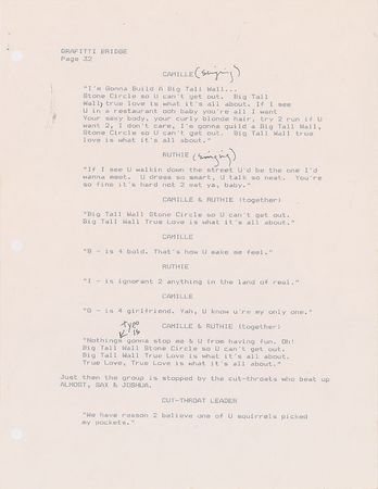 Lot #4155  Prince Graffiti Bridge Script with Handwritten Notes - Image 25