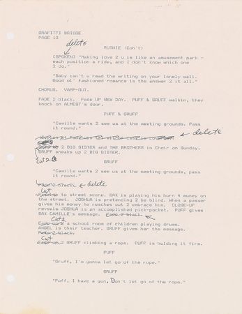 Lot #4155  Prince Graffiti Bridge Script with Handwritten Notes - Image 8