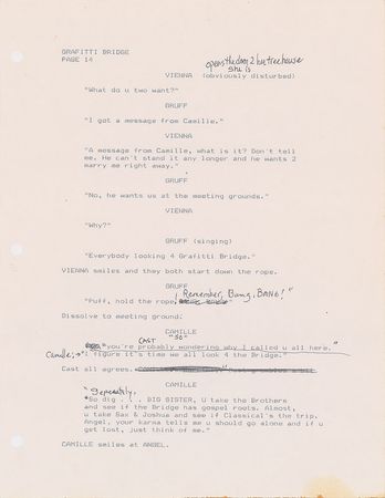 Lot #4155  Prince Graffiti Bridge Script with Handwritten Notes - Image 9
