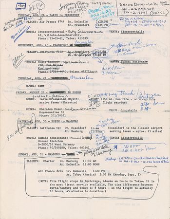 Lot #4097  Prince Parade Tour Itinerary - Image 3