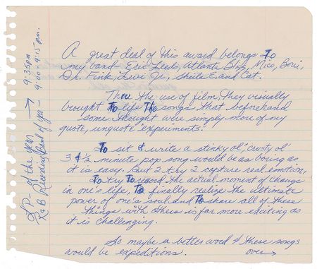 Lot #4132  Prince Handwritten Signed Speech for the 1988 Minnesota Music Awards - Image 1