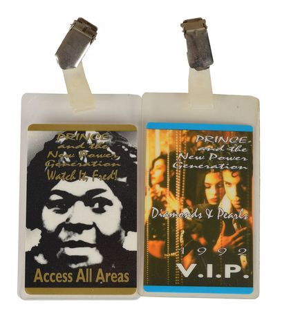 Lot #4183  Prince Group of (2) Tour Passes and Diamonds and Pearls Hologram - Image 2