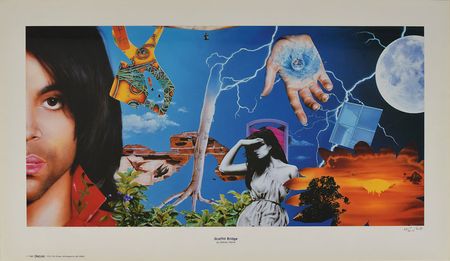 Lot #4166  Prince Graffiti Bridge Artist's Proof Print Signed by Steve Parke and World Premiere Invitation - Image 1