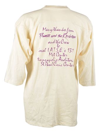 Lot #4069  Prince Purple Rain Twin Cities Tour T-Shirt and Ephemera - Image 2