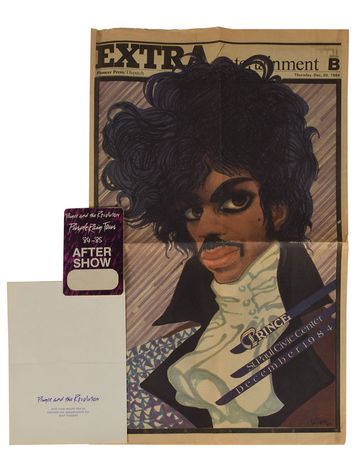 Lot #4069  Prince Purple Rain Twin Cities Tour T-Shirt and Ephemera - Image 3