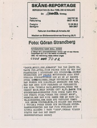 Lot #4103  Prince 1986 Parade Tour Pair of Original Vintage Photographs - Image 3