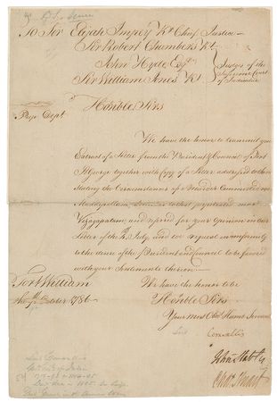 Lot #6 Charles Cornwallis Signed Document