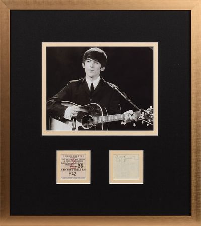 Lot #677 Beatles: George Harrison: Harrison-signed stub from their first 1963 Southport Odeon show - Image 1