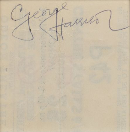 Lot #677 Beatles: George Harrison: Harrison-signed stub from their first 1963 Southport Odeon show - Image 2