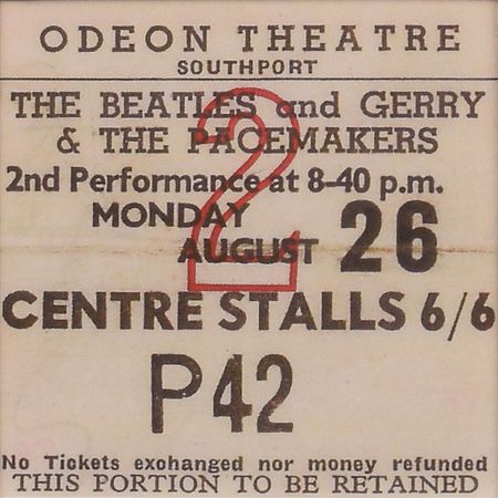 Lot #677 Beatles: George Harrison: Harrison-signed stub from their first 1963 Southport Odeon show - Image 3
