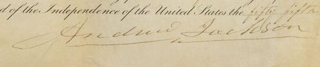 Lot #166 Andrew Jackson Signed Document - Image 2