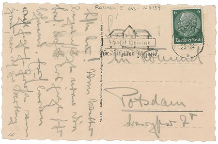 Lot #51 Erwin Rommel Signed Note
