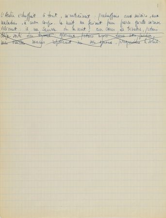 Lot #607 Jean-Paul Sartre: Important fragments from Sartre's draft for Les Mots, the autobiography of a writer - Image 1