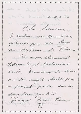 Lot #511 Karl Lagerfeld Handwritten Letter Signed - Image 1