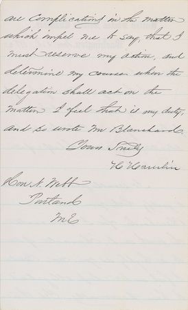 Lot #416 Hannibal Hamlin - Image 2