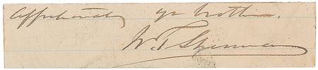 Lot #34 William T. Sherman Signature