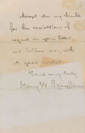 Lot #638 Henry Wadsworth Longfellow: 