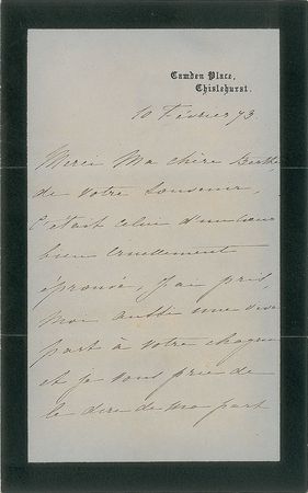 Lot #411 Eugenie Signed Letter - Image 1