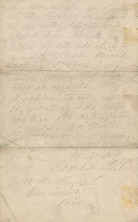 Lot #179 Franklin Pierce: The former president weighs in on the 1868 Democratic National Convention - Image 4