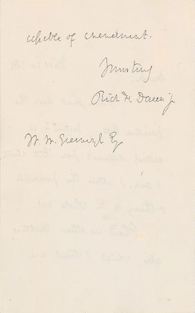 Lot #629 Richard Henry Dana, Jr Handwritten Letter Signed - Image 2