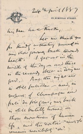 Lot #628 Wilkie Collins Handwritten Letter Signed - Image 1