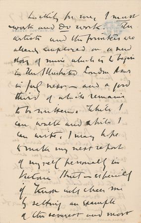Lot #628 Wilkie Collins Handwritten Letter Signed - Image 2