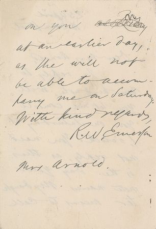 Lot #587 Ralph Waldo Emerson Handwritten Letter Signed - Image 2