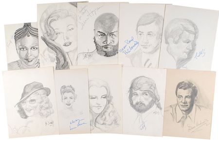 Lot #794 Entertainers Sketches - Image 2