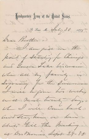 Lot #36 William T. Sherman: Sherman prepares his