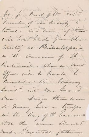 Lot #36 William T. Sherman: Sherman prepares his leave for Geneva Lake, 
