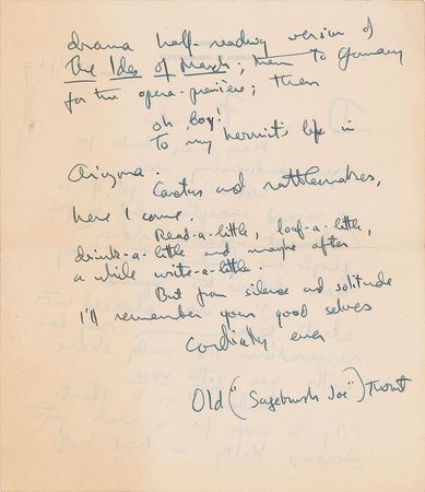 Lot #649 Thornton Wilder Handwritten Letter Signed - Image 2