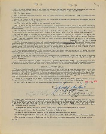 Lot #760 Judy Garland Signed Document - Image 1