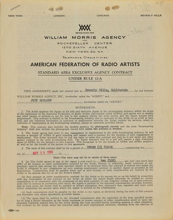 Lot #760 Judy Garland Signed Document - Image 2