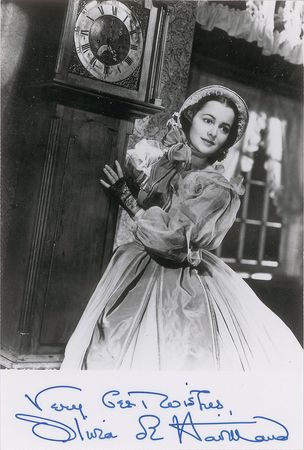 Lot #762 Gone With the Wind: Leigh and de Havilland Signed Photographs - Image 2