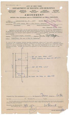 Lot #536 Frank Lloyd Wright: Planning the world-famous Guggenheim - Image 1