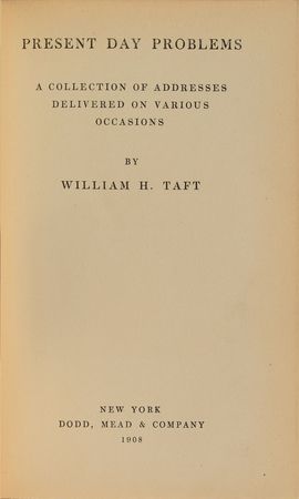 Lot #207 William H. Taft Book - Image 3