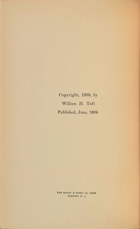 Lot #207 William H. Taft Book - Image 4
