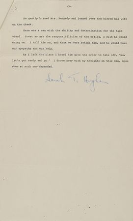 Lot #418 Sarah T. Hughes Souvenir Typescript - Image 3