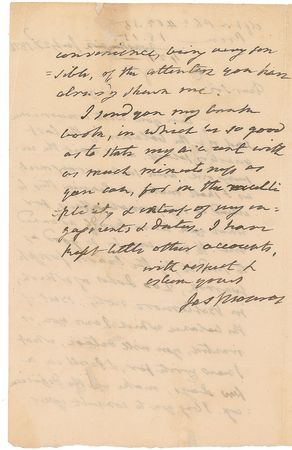 Lot #158 James Monroe: Handwritten letter from Secretary of State Monroe - Image 2