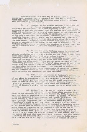 Lot #684 Fleetwood Mac: Fleetwood Mac ink a seven-year deal with Warner Bros. - Image 1