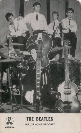 Lot #675 Beatles: Rare Parlophone promo card signed by the Beatles while in Southport - Image 2