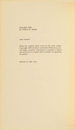 Lot #645 Clifford D. Simak Book - Image 2