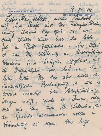 Lot #695 Paul Hindemith Handwritten Letter Signed - Image 1