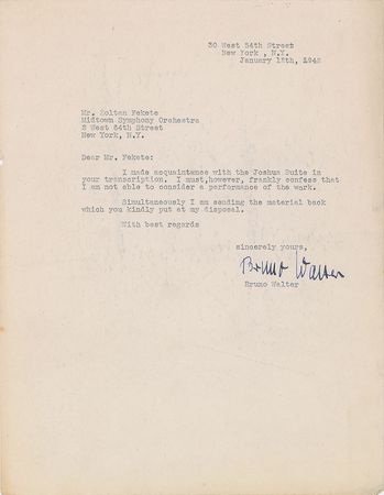 Lot #702 Bruno Walter Letters - Image 3